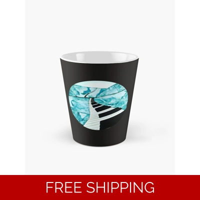 Tall Mug Black Piano Window logo Full